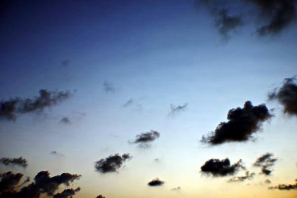 Blue evening sky