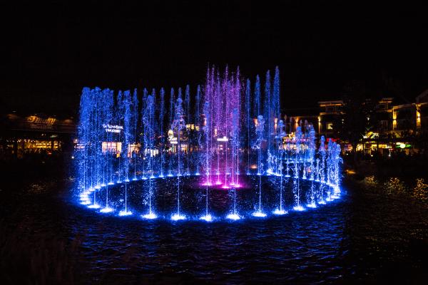 Blue Glowing Fountain