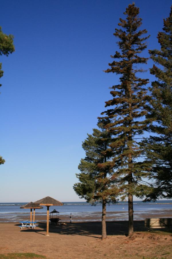 Blue mountain beach