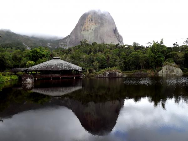 Blue Mountain in the Dark Lake
