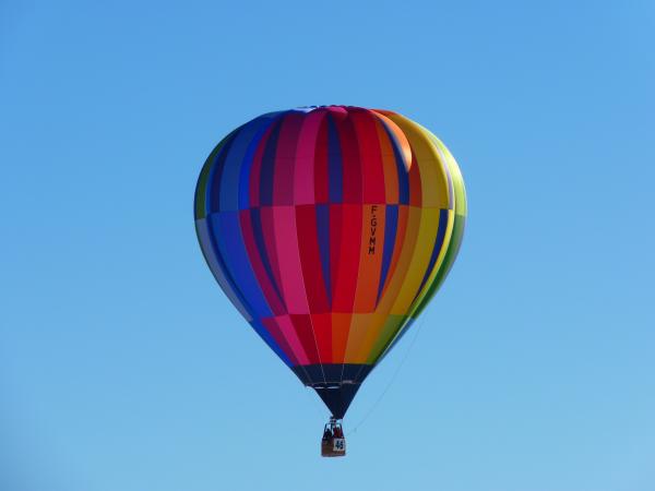 Blue Orange and Yellow Hot Hair Balloon