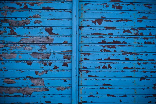 Blue Peeled Paint Background