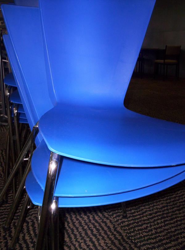 Blue Plastic and Chrome