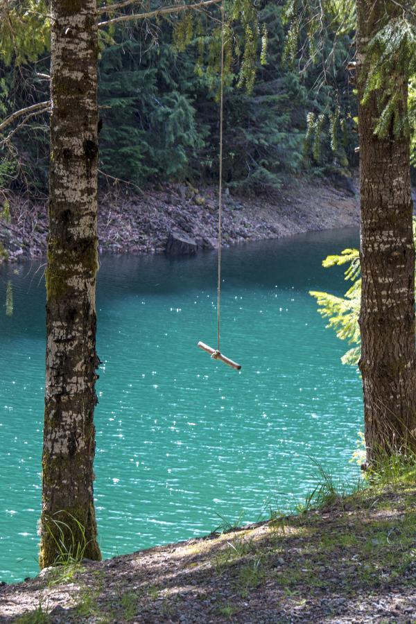 Blue River Reservoir, Oregon, Swing Over Water
