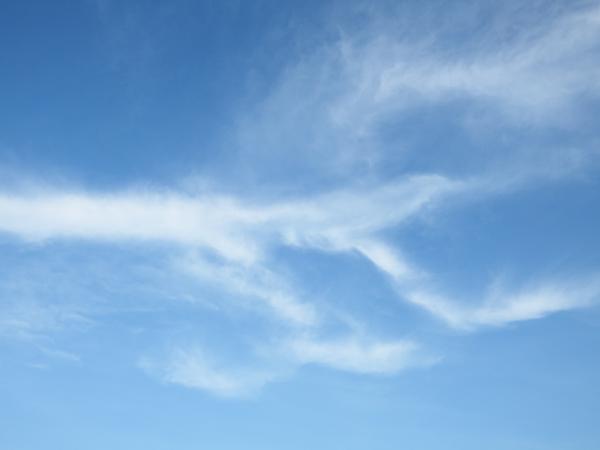 Blue Sky and Fluffy White Clouds