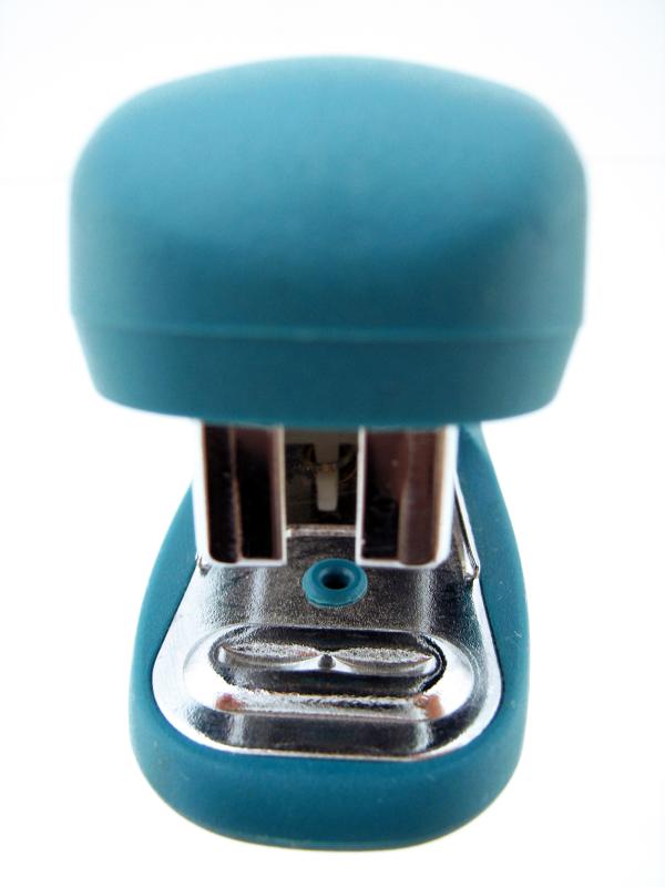 blue stapler