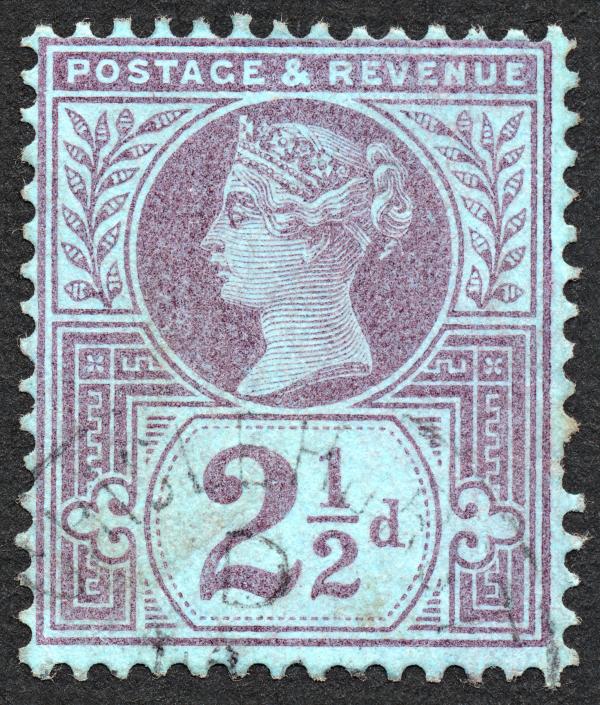 Blue-Violet Queen Victoria Stamp