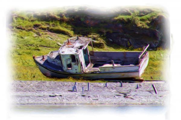 Boat Oil Painting