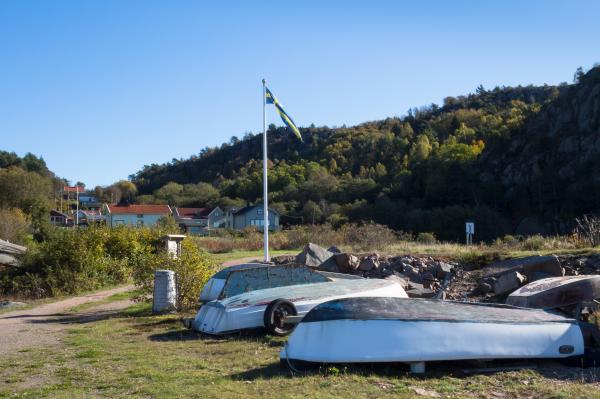 Boats up for winter in Loddebo