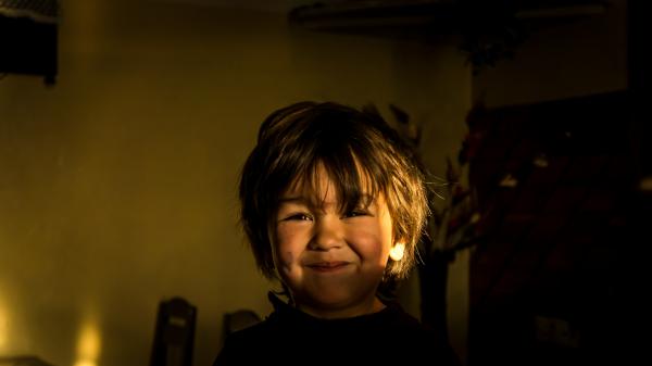 Boy in Black T Shirt