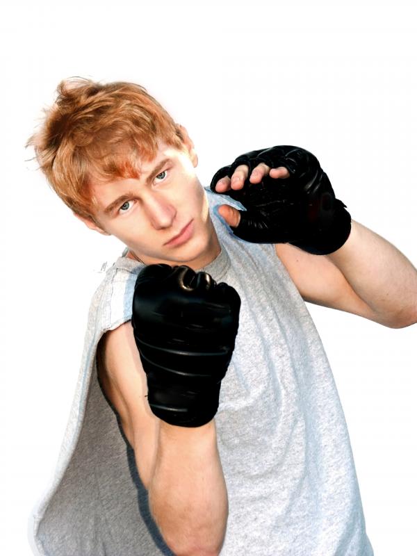 Boy ready to fight