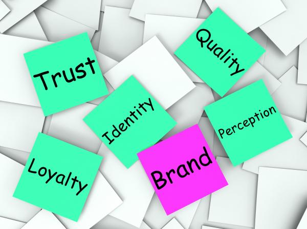 Brand Post-It Note Means Trademark And Identity