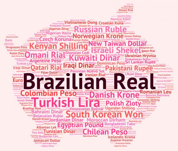Brazilian Real Indicates Foreign Currency And Broker