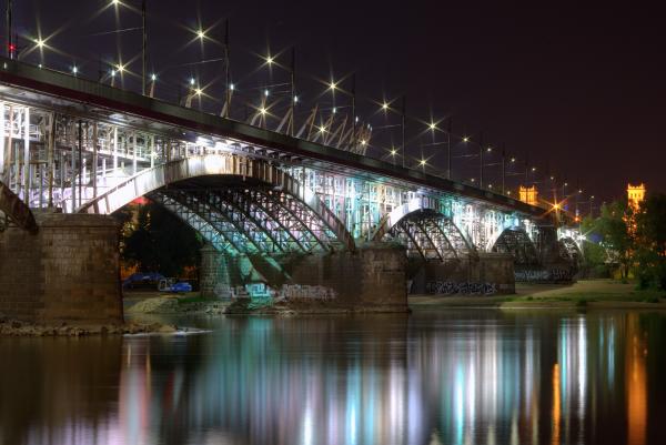 Bridge Near Body of Water during Night
