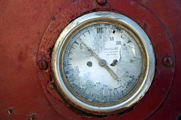 Broken oil meter