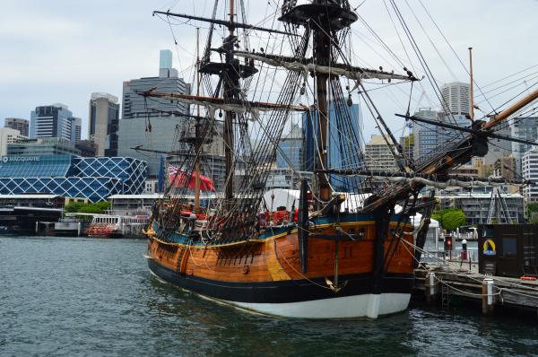 Brown and Black Galleon Ship
