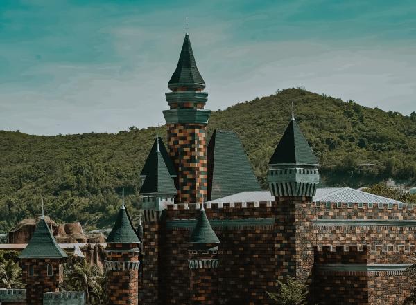 Brown and Green Castle