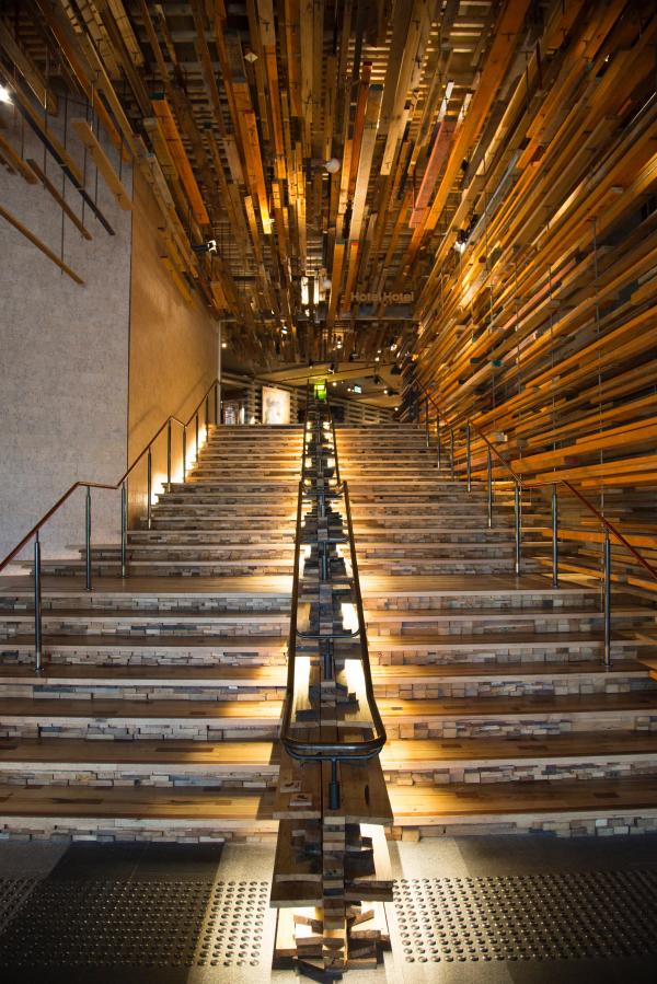 Brown and White Stair Case Indoors