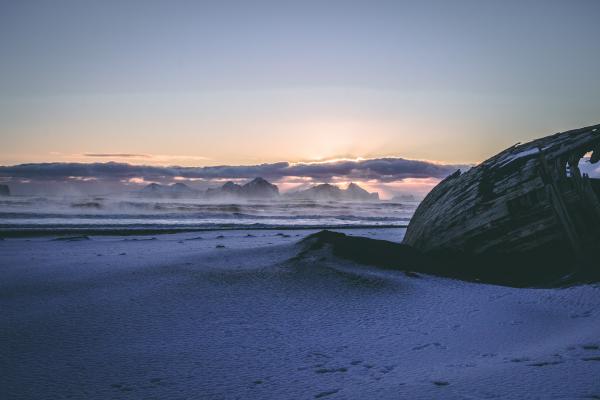Brown Sand Under White Sky