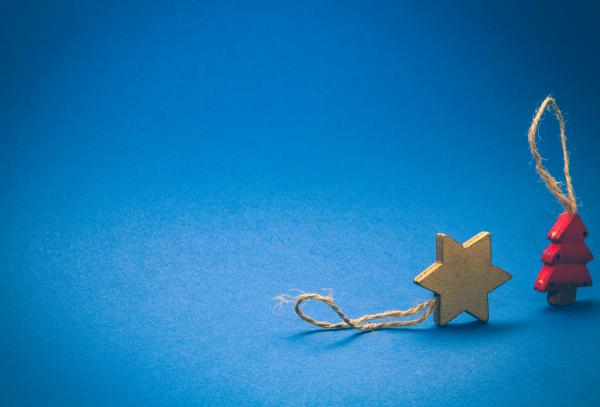 Brown Star and Red Tree Decoration