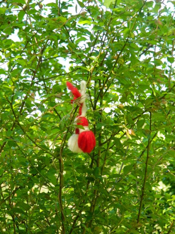 Bulgarian martenitsa on the tree