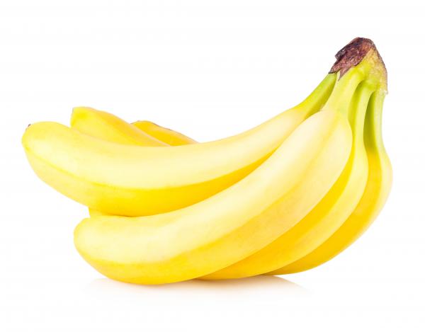 Bunch of bananas isolated on white