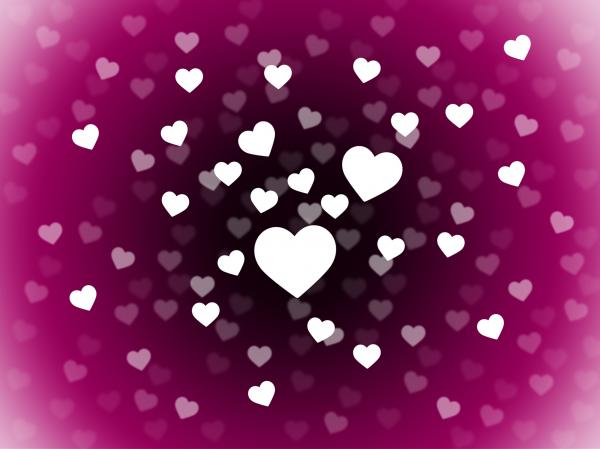 Bunch Of Hearts Background Means Attraction Affection And In Love
