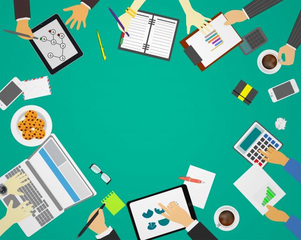 Business meeting for web development
