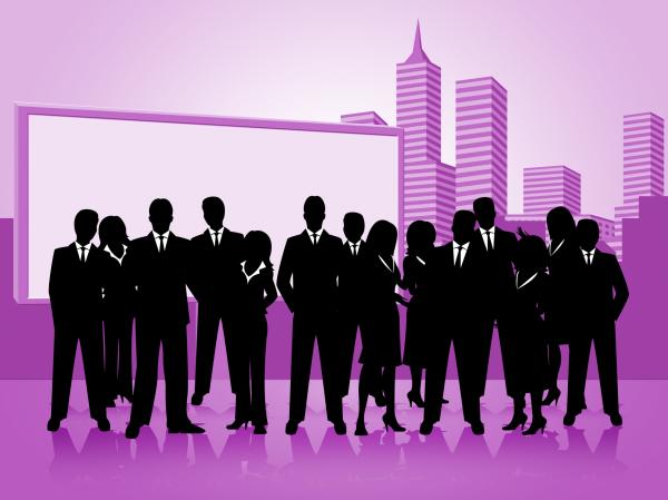 Business People Means Team Businesswoman And Corporate