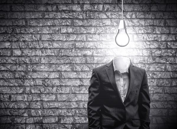 Businessman having an idea