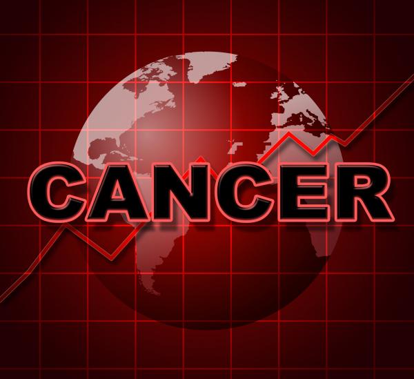 Cancer Graph Indicates Cancerous Growth And Diagram