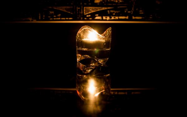 Candle at night