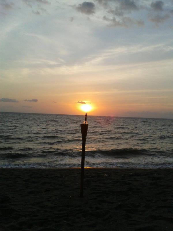 Candle at the beach