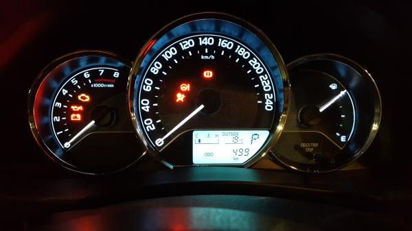 Round Car Speedometer