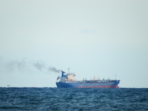 Cargo Ship at Sea