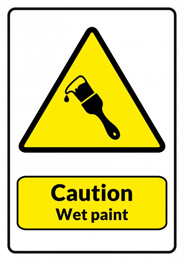 Caution Wet Paint Printable