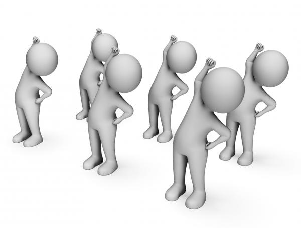Characters Aerobics Means Low Impact And Drill 3d Rendering