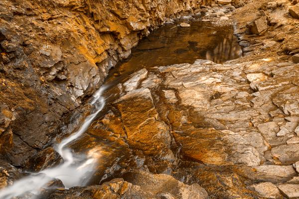 Chesterfield Gorge Stream - Sepia Gold HDR