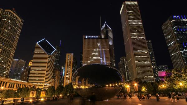 Chicago at night