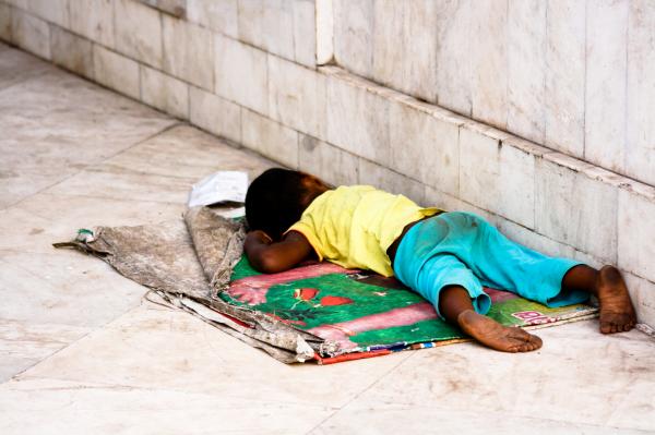 Child by the road
