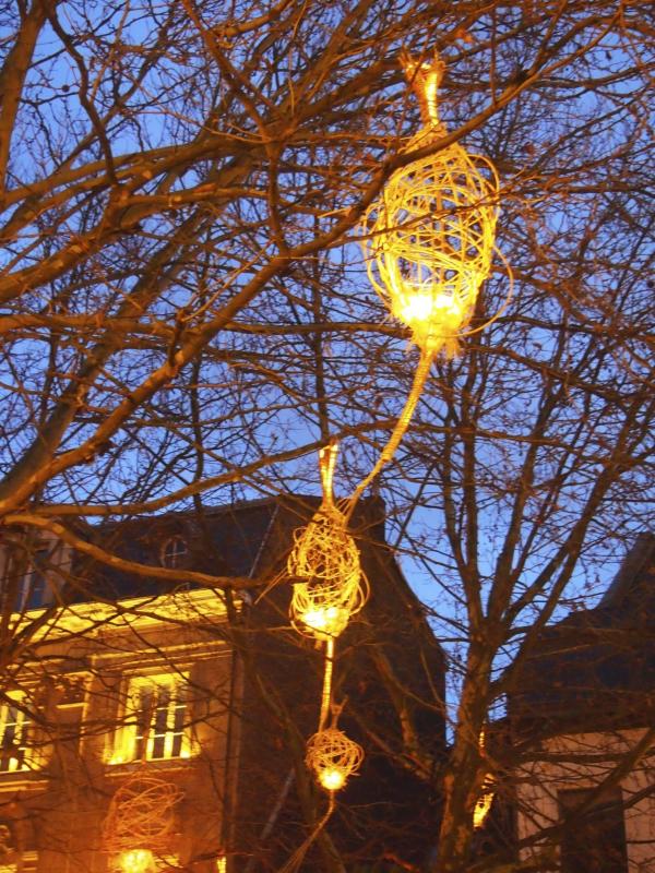 Christmas market lights in Brussels