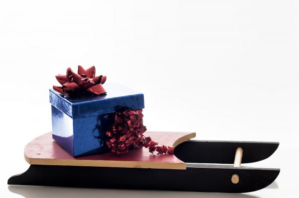 Christmas Sled with Gift