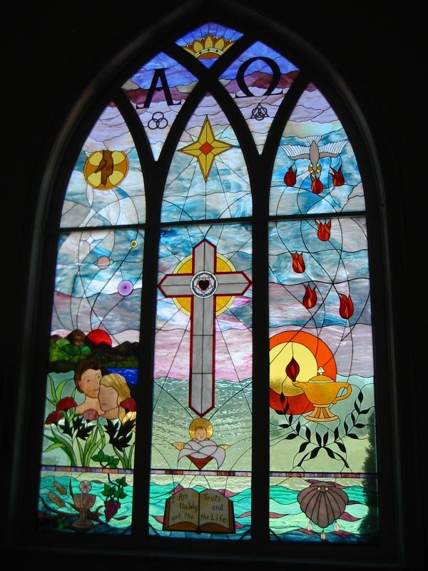 Church Decorated Glass