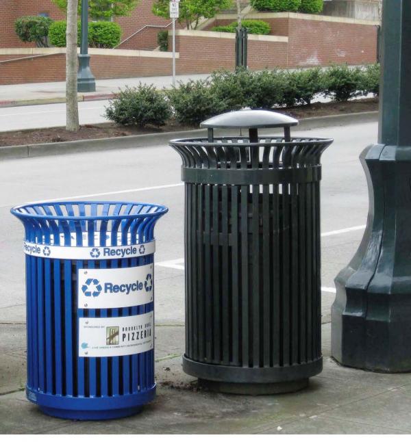 City garbage bin