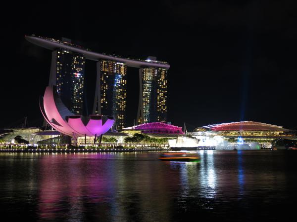 City Lit Up at Night