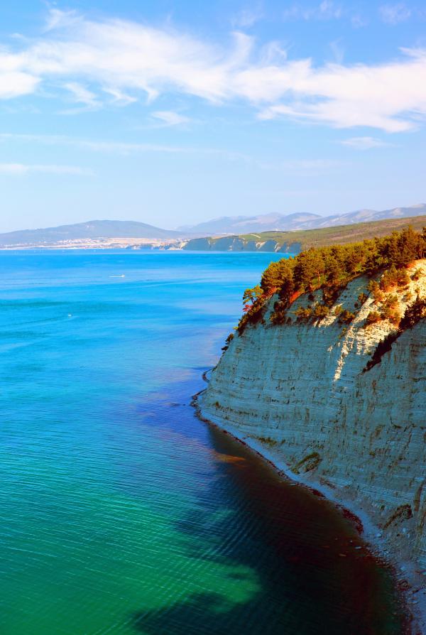 Cliffs and sea