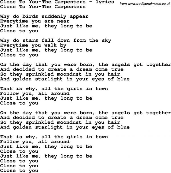 Close to you
