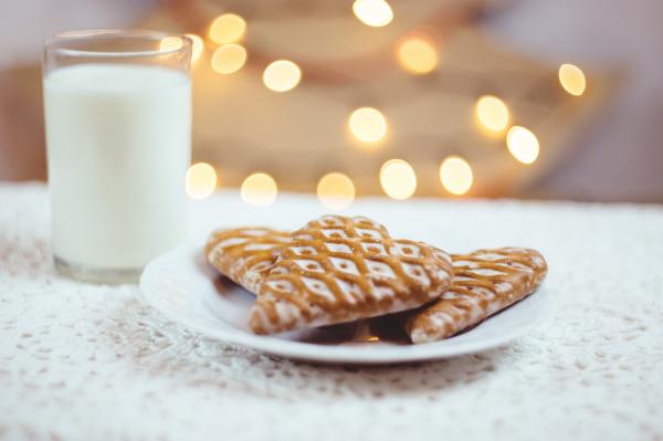 Close-up of Christmas Milk
