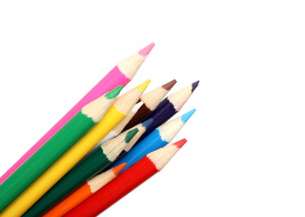 Close-up of colored pencils
