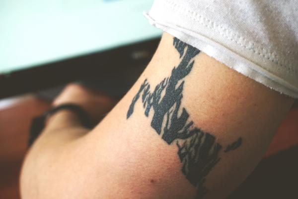 Close-up of  Hand With Tattoo